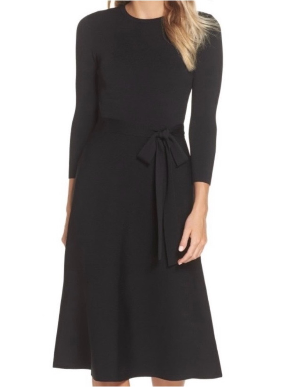 Eliza J Black Fit and Flare Dress